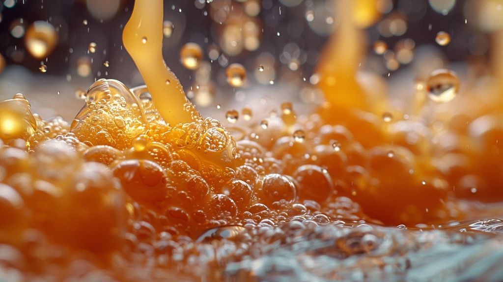 Interaction entre la graisse et l'eau bouillante